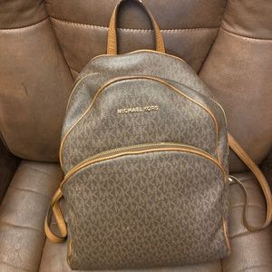 Michael Kors large 2-In-1 Logo and Faux Leather Backpack